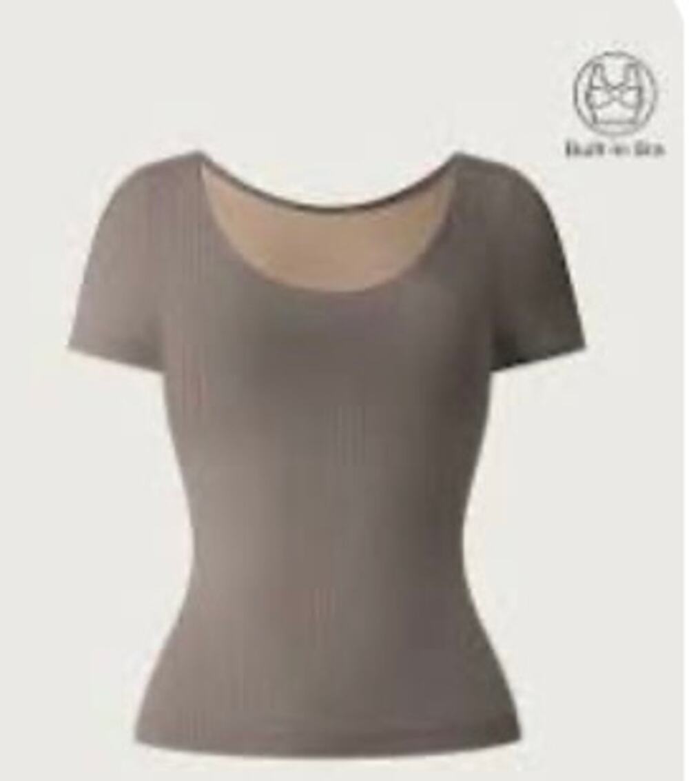 OGL Top Size Small Brown New Short Sleeve Crewneck Soft Basic Casual Everyday